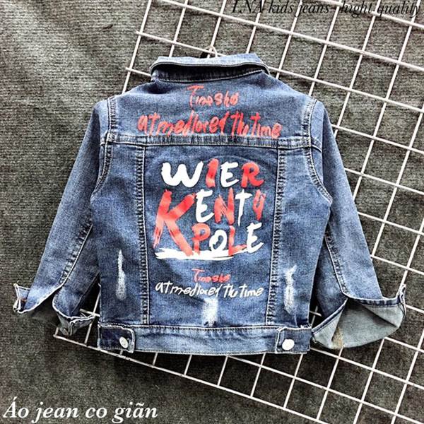 Áo Khoác Trẻ Em Denim  In Chữ – LNA 159788