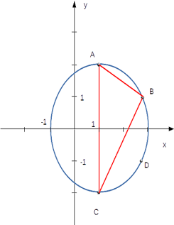 circle C around the triangle ABC