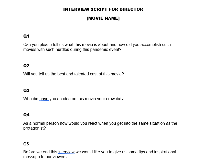 Interview Script