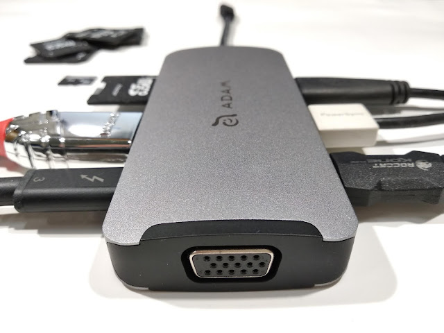 【輕薄筆電的好跟班】ADAM 亞果元素 CASA Hub A08 USB-C 八合一多功能轉接器