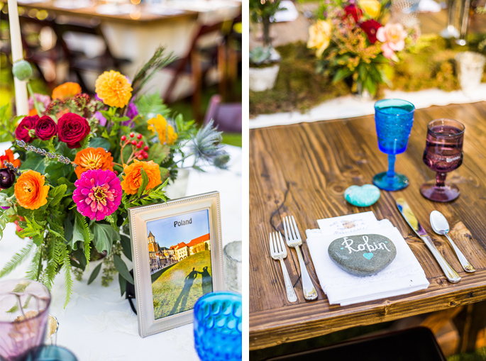 Colorful Wedding Flowers / Photography: Marianne Wiest Photography / Coordination & Styling: Joyce Walkup / Videography: Britney Paige Cinematography / Rentals: The Party Store / Flower & Design: Beargrass Gardens Florals & Events 
