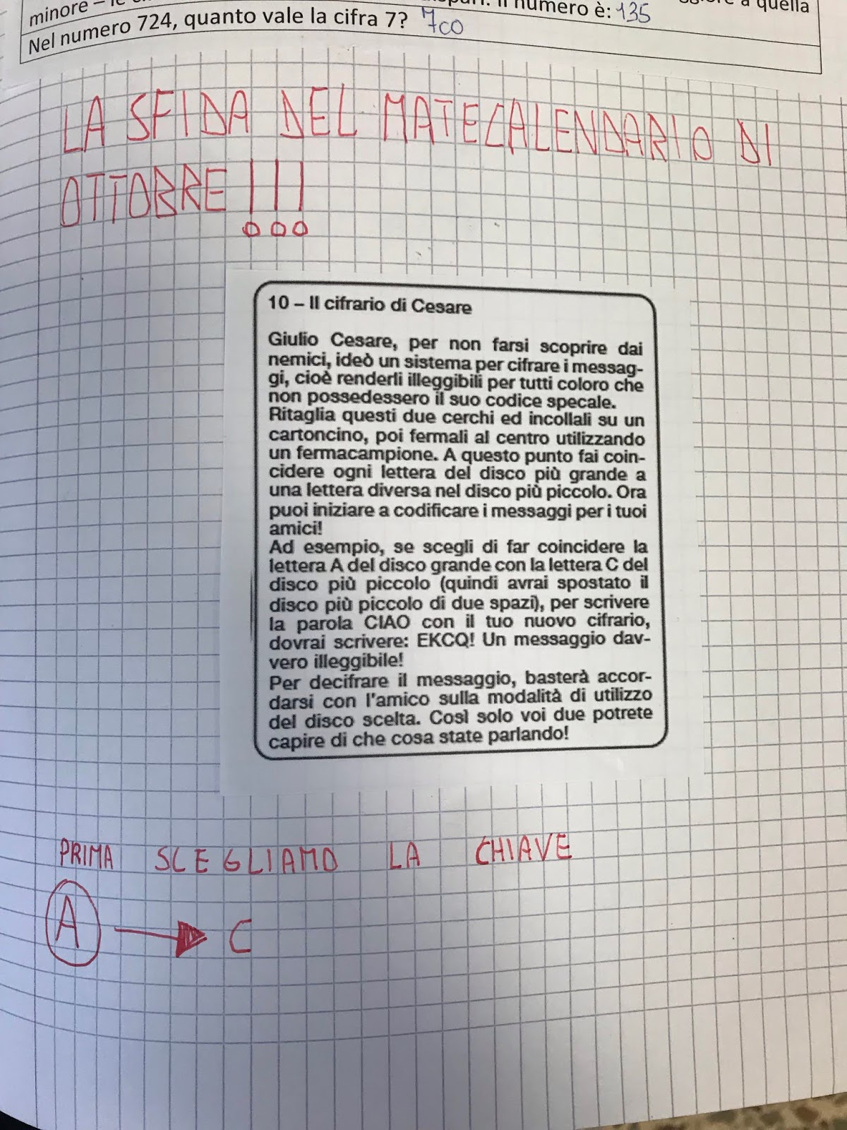 La Sfida Del Matecalendario Di Ottobre Il Cifrario Di Cesare
