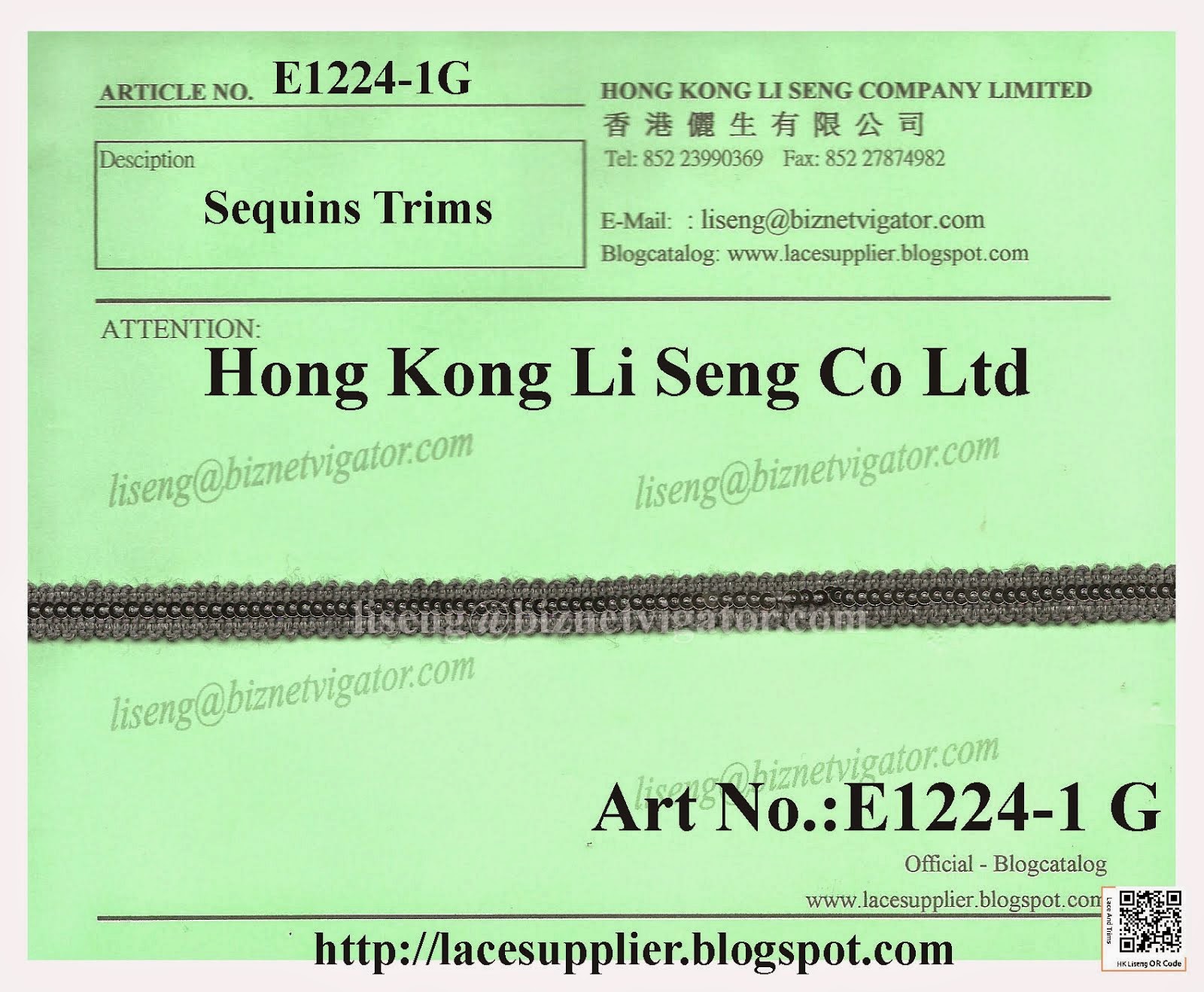 Beads and Trims Manufacturer Wholesale Supplier - Hong Kong Li Seng Co Ltd