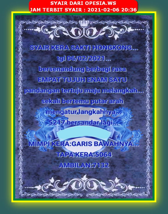 1 New Message Kode Syair Hongkong 6 Februari 2021 Forum Syair Togel Hongkong Singapura Sydney