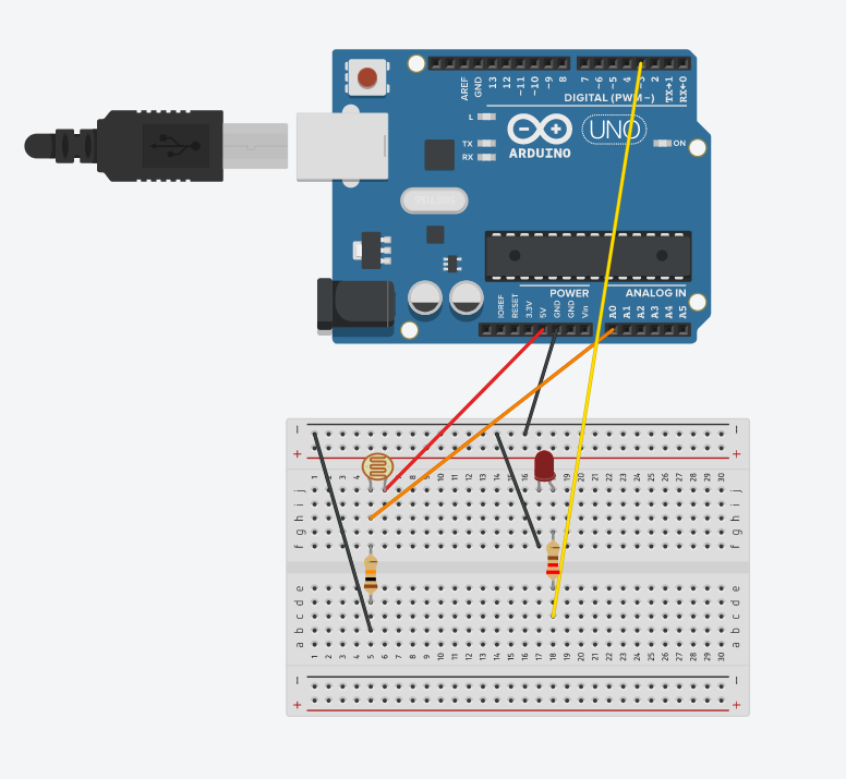 Interfacing LDR with Arduino