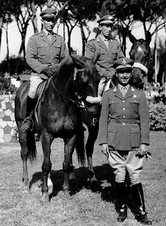 Piero (left) and Raimondo D'Inzeo with a teammate at the Rome Olympics in 1960