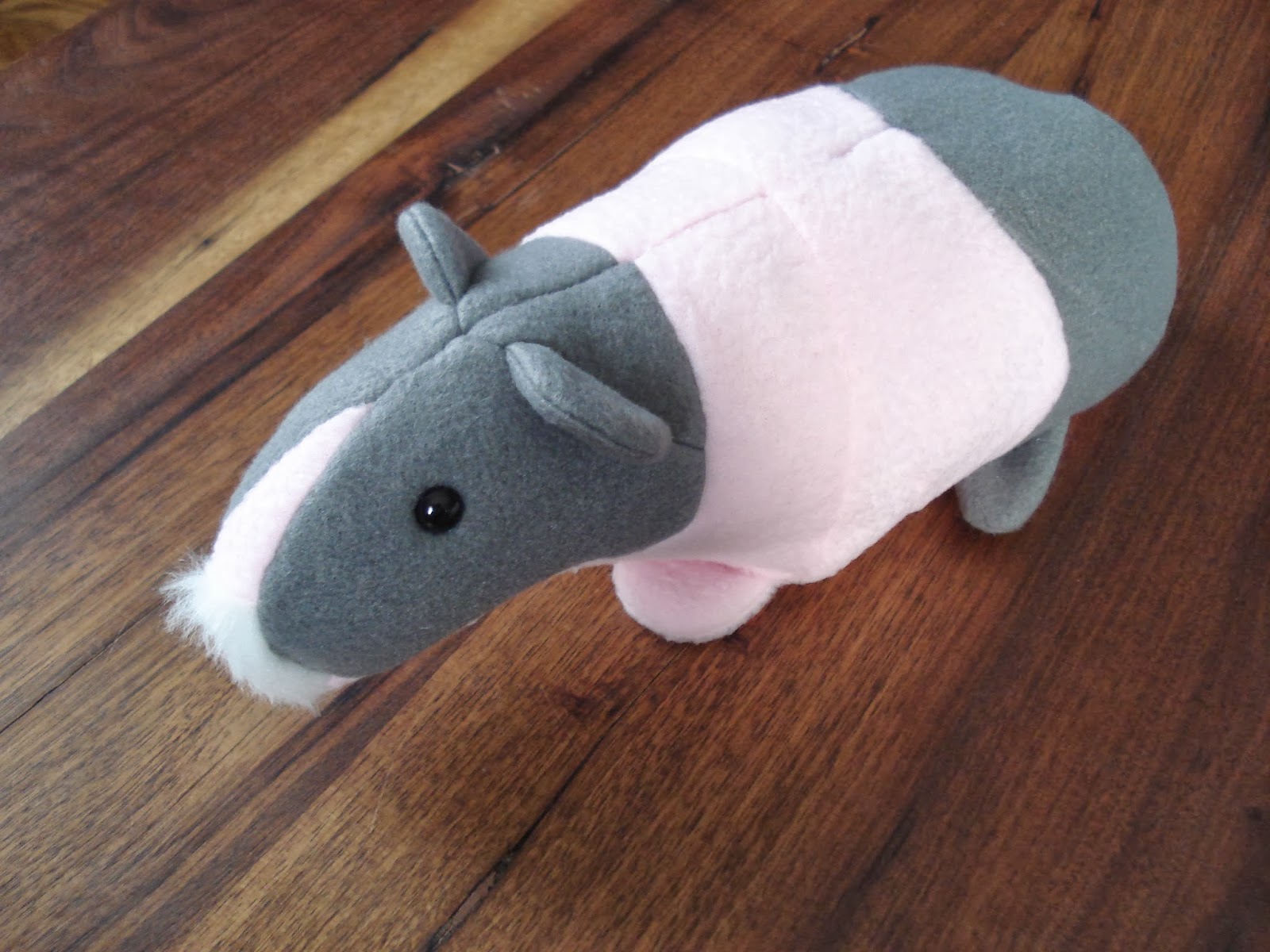 Fleece Menagerie: Skinny Guinea Pig Pink and Grey (SOLD)