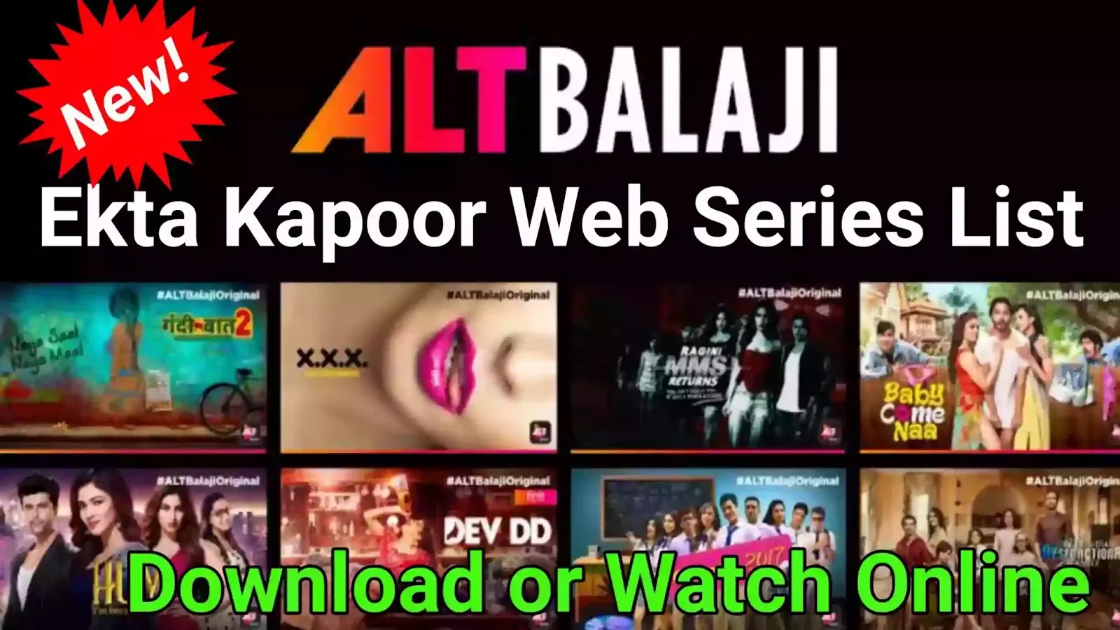 [Best] 2020 List of Ekta kapoor web series for ALT Balaji ( ͡° ʖ̯ ͡°)