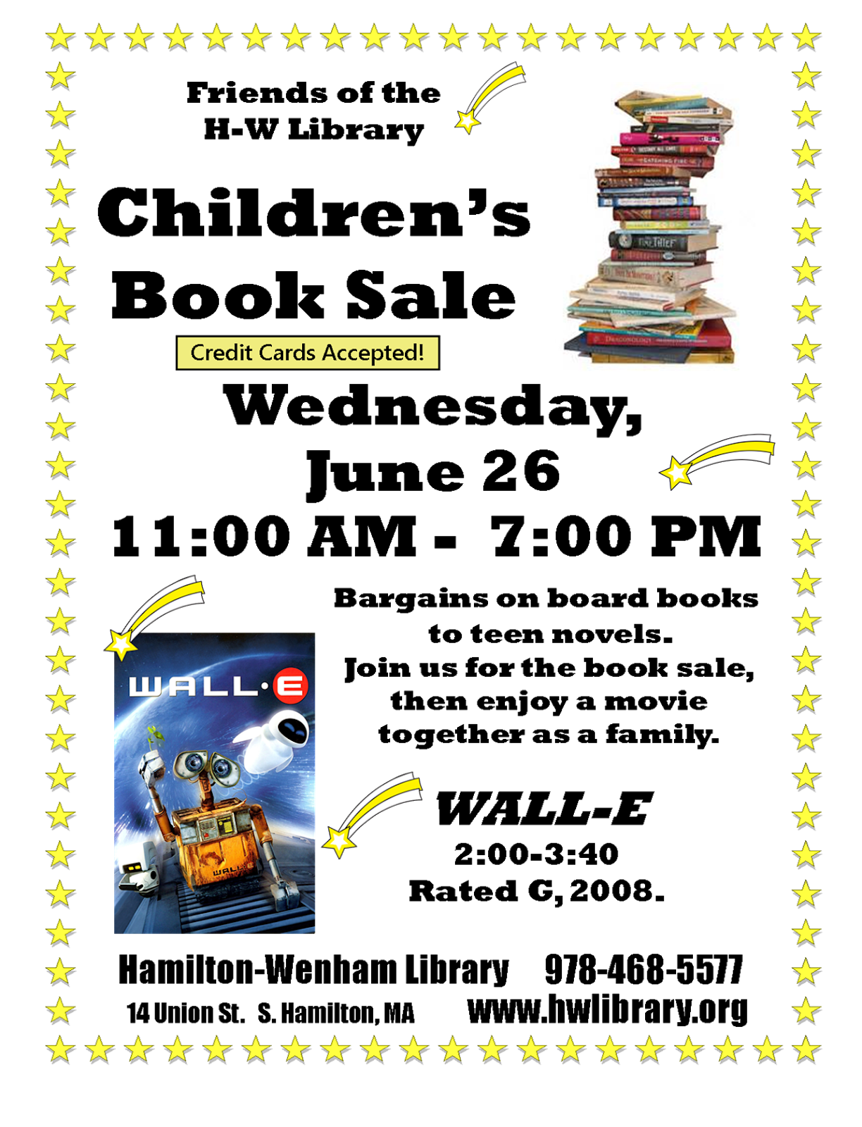 HamiltonWenham Public Library Children's Room Children's Book Sale