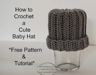 Easy crochet baby hat pattern FREE