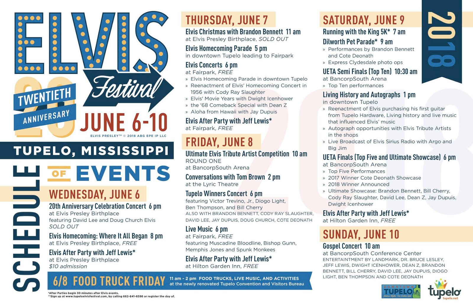 GrazieElvis Elvis Presley Official Fan Club TUPELO ELVIS FESTIVAL