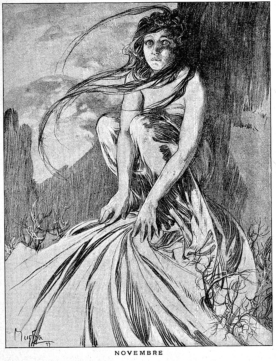 Alphonse Mucha 1899 Alphonse Mucha, november weather
