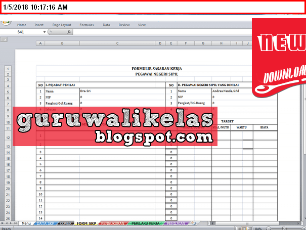 Download Contoh SKP untuk PNS Terbaru Format Microsoft