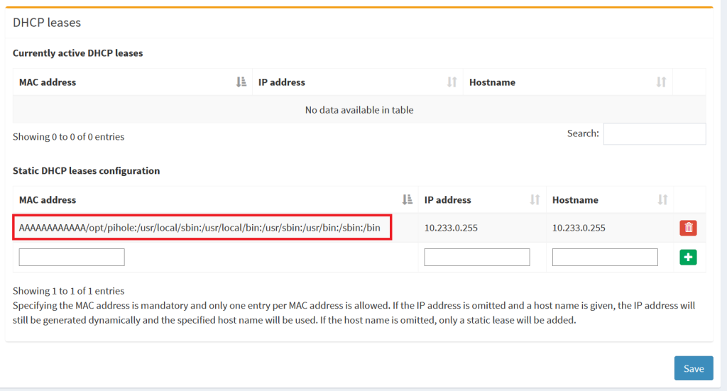 Ejecución remota de código en Pihole (CVE20208816)