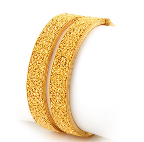 Indian Jewellery and Clothing: Latest antique gold bangle models..