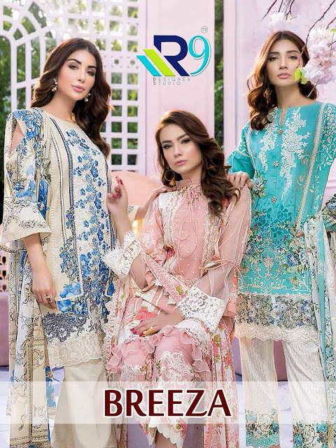 Pakistani cotton Suits: R9 Designer Studio Breeza