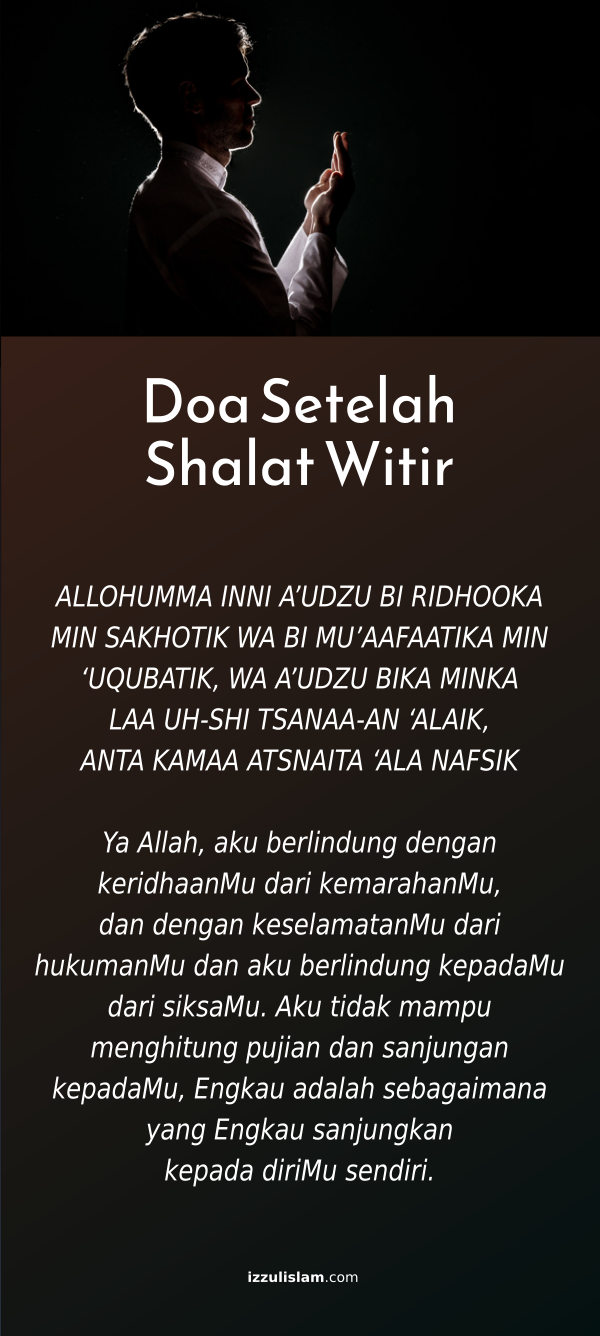 doa setelah shalat witir malam