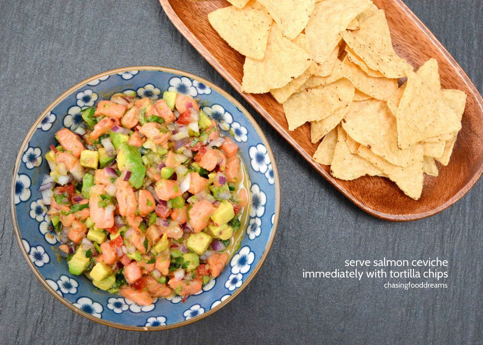 CHASING FOOD DREAMS Recipe Salmon Ceviche with LINGHAM’s