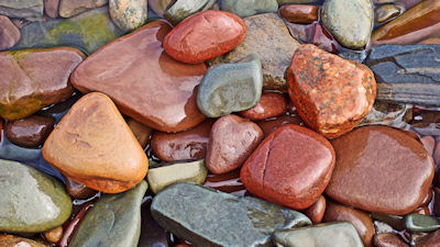 Piedras mojadas en el río - Wet stones at the river