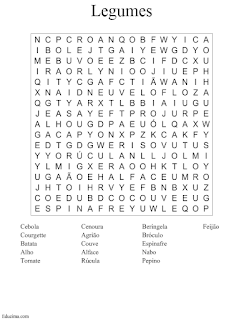 sopa de letras legumes