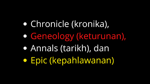 Kata-kata lainnya yang juga dipergunakan untuk menunjukkan kajian masa lampau