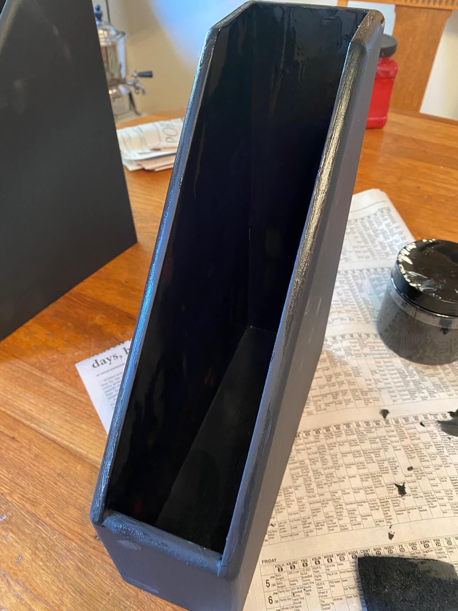 Thrifted Wooden File Bins Receive A French Script Makeover Organized