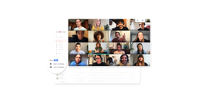 Schermata di Google Meet su Desktop con persone in video.