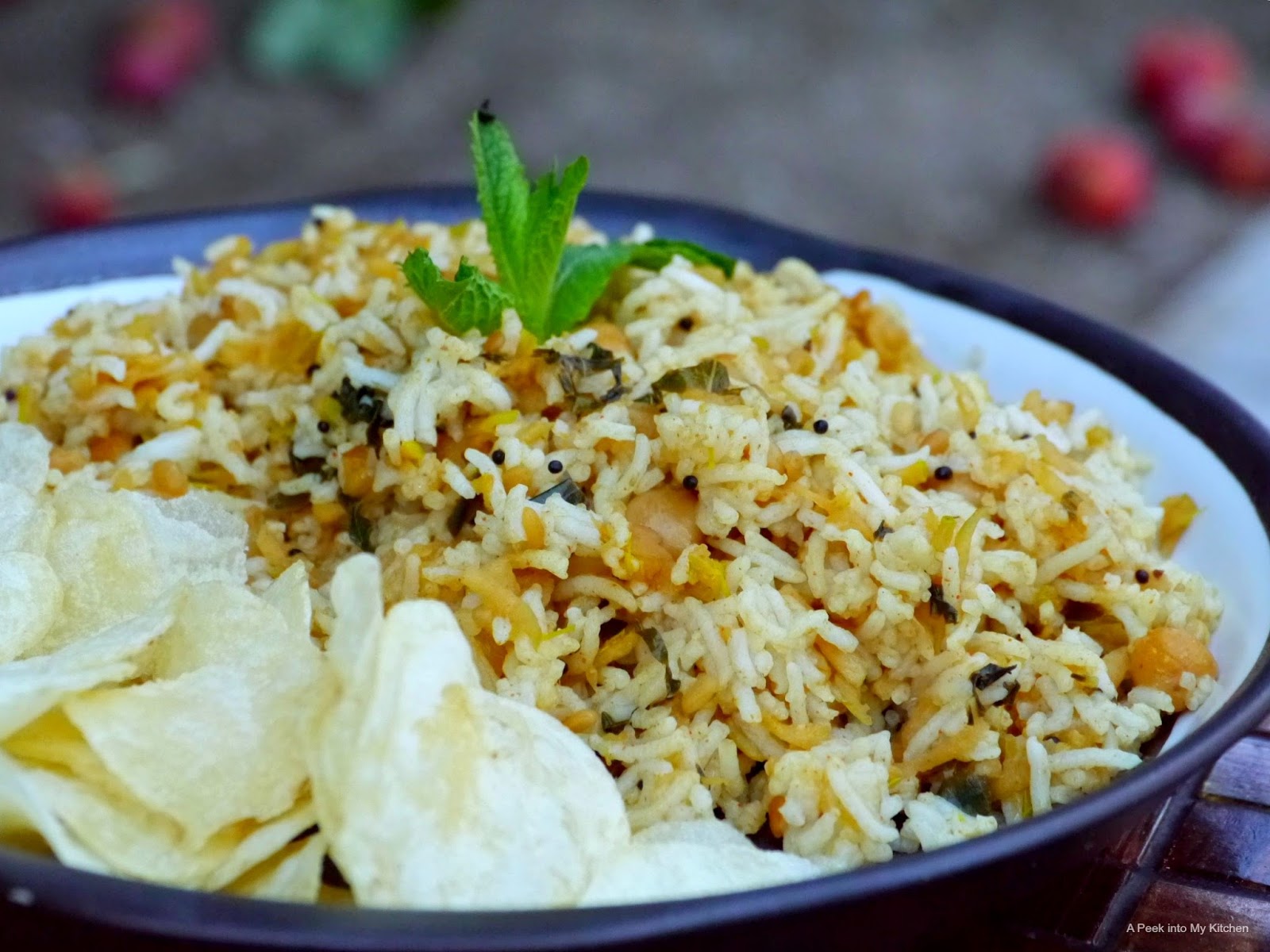 A Peek into My Kitchen Apple Rice / Sadam with Chickpeas Day 140