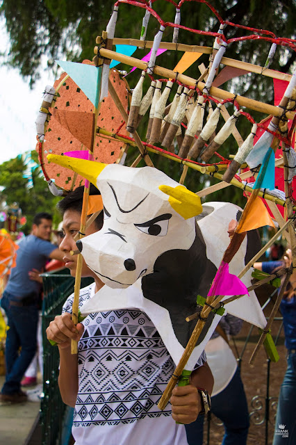 Niño con torito de pirotecnia