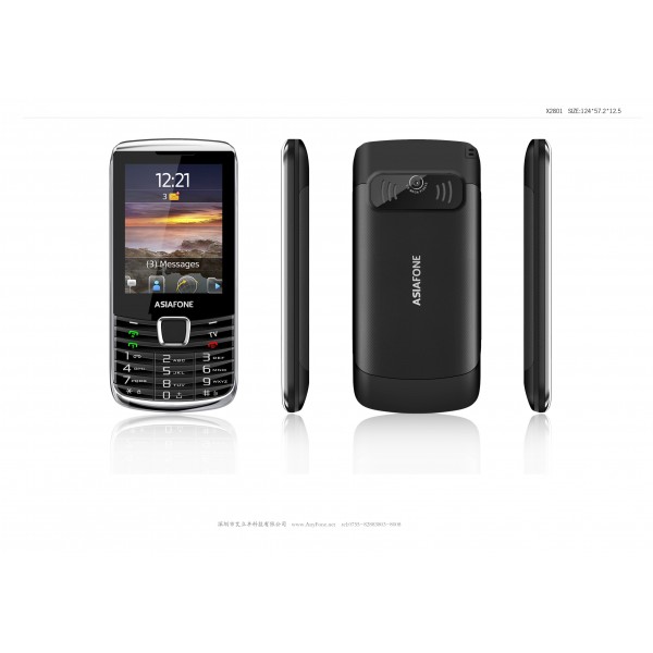 Asiafone AF722, Handphone Candybar Dual SIM Kamera 1.3MP WiFi TV Mobile