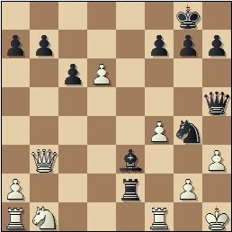 Partida de ajedrez Escuté vs. Capó, posición después de 23...Ae3