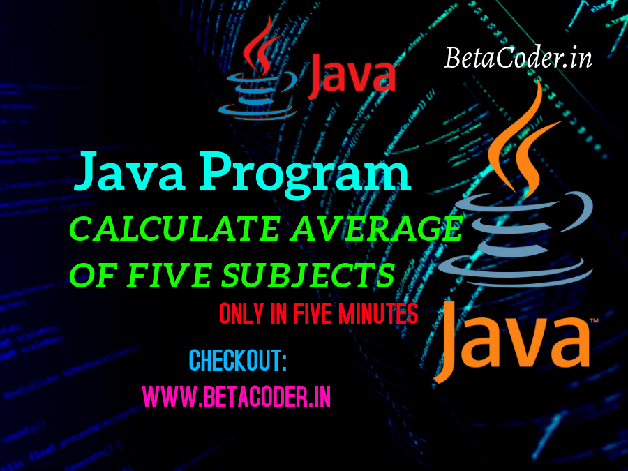 Java Program to Calculate Average of Five Subjects - Beta Coder