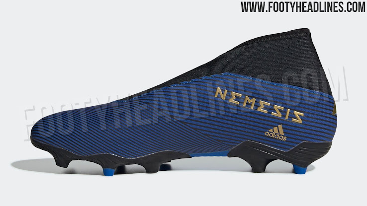 gold and blue adidas boots