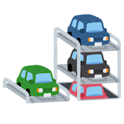 立体駐車場のイラスト（機械式）