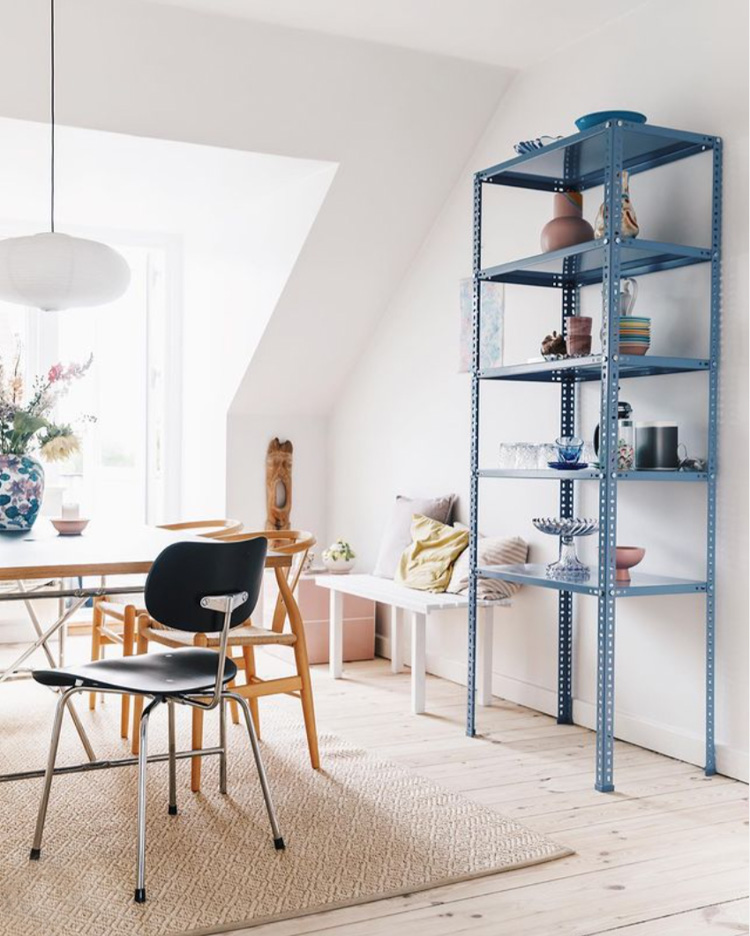 Danish Blues And Spring Pastels in a Danish living Area