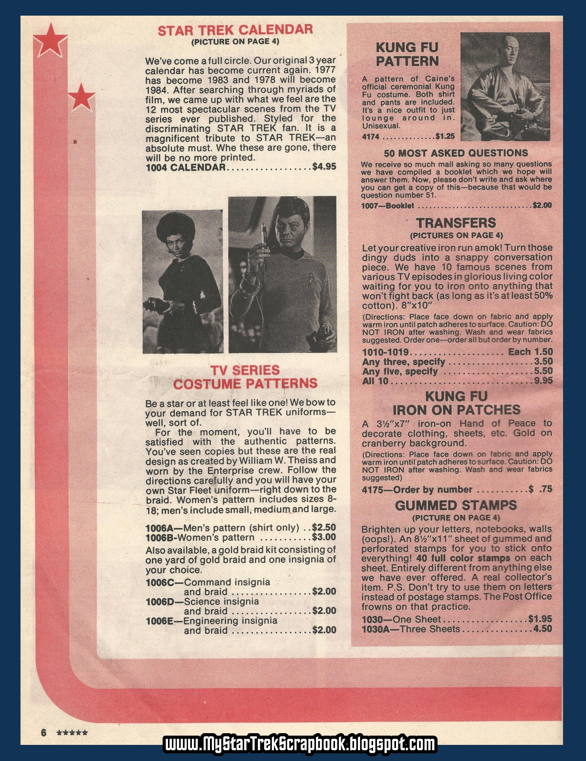 My Star Trek Scrapbook 1983 Lincoln Enterprises Catalog