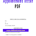 Appointment letter pdf 