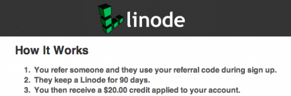 2. Linode Referral Program - Get $20 Per Signup 2. Linode Referral Program - Get $20 Per Signup