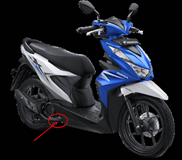 Letak Posisi Baut Pembuangan Oli Honda Beat