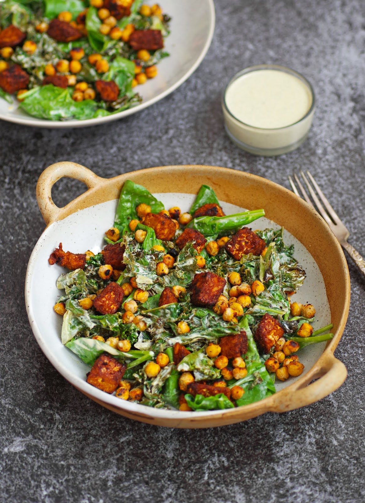 Kale Caesar Salad Euphoric Vegan
