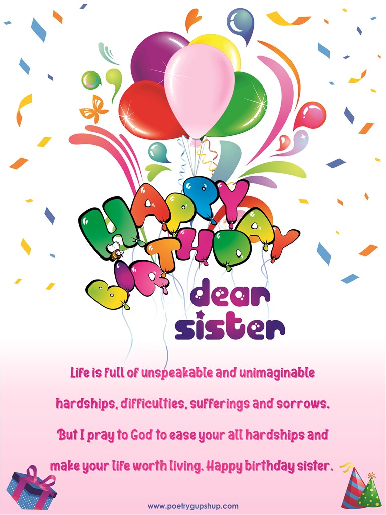 Top 50 Birthday Wishes For Sister With Beautiful Images Poetry Wishes