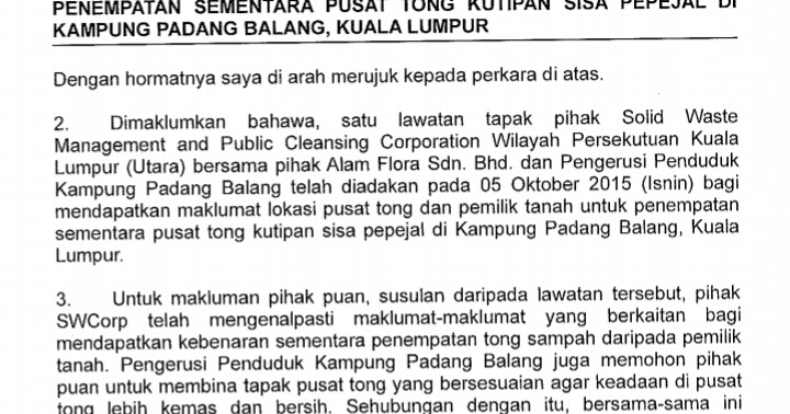 Contoh Surat Rasmi Permohonan Jualan J Kosong W