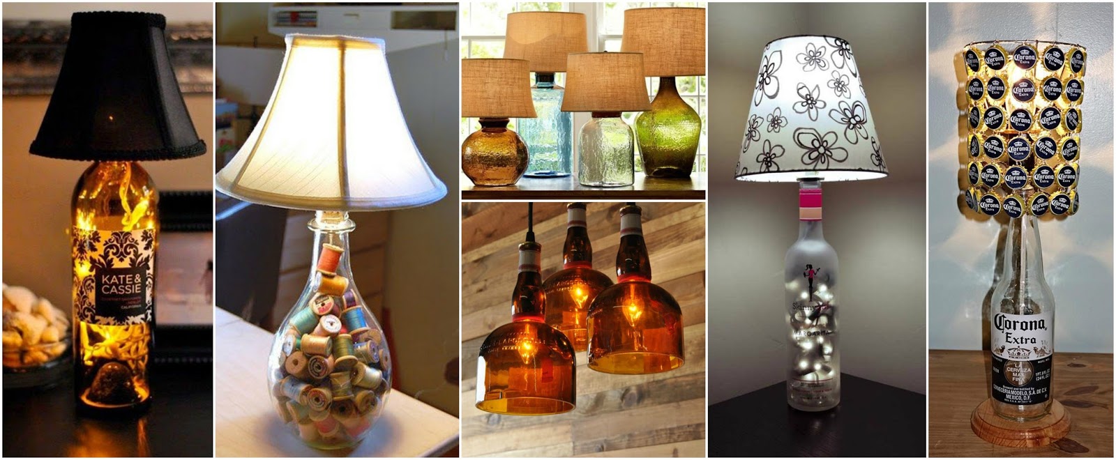 Aprende cómo hacer lamparas decorativas con botellas de licor