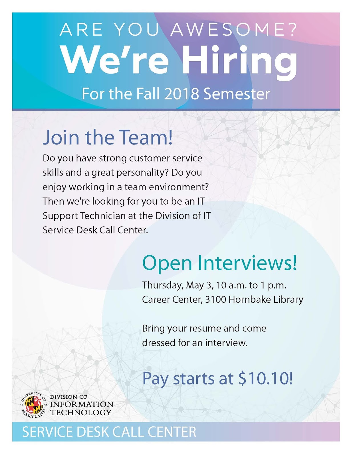 U Of Maryland Honors College It Service Desk Now Hiring