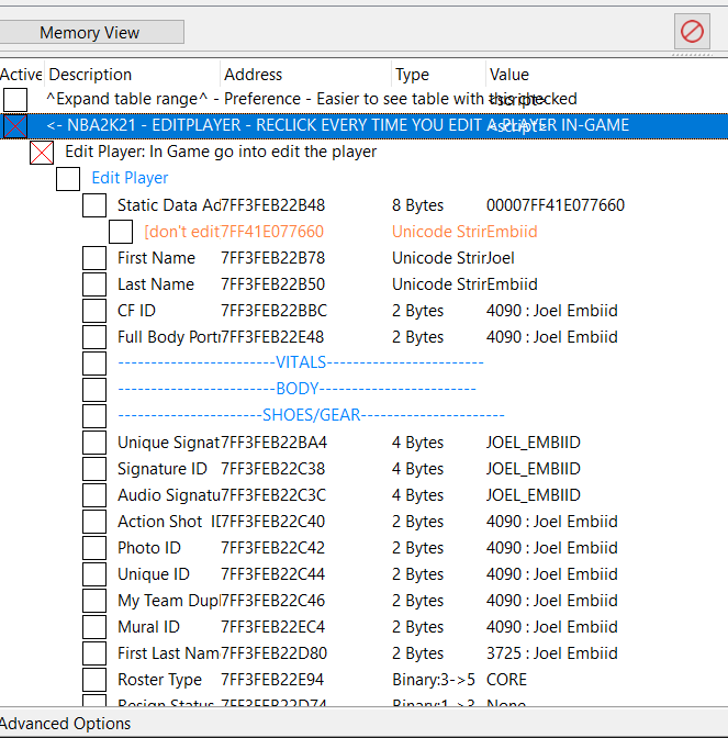 Shuajota Your Site For Nba 2k Mods Nba 2k21 Cheat Engine Table Edit Player Sept 29 By Ksmiz Jeek313
