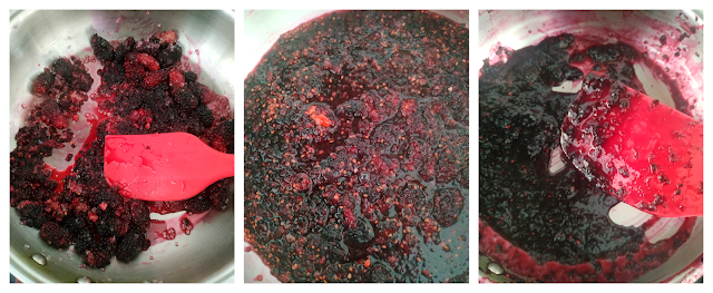 vegan mulberry jam making process