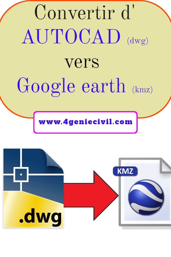 Convertir un fichier autocad dwg vers Google earth en ligne