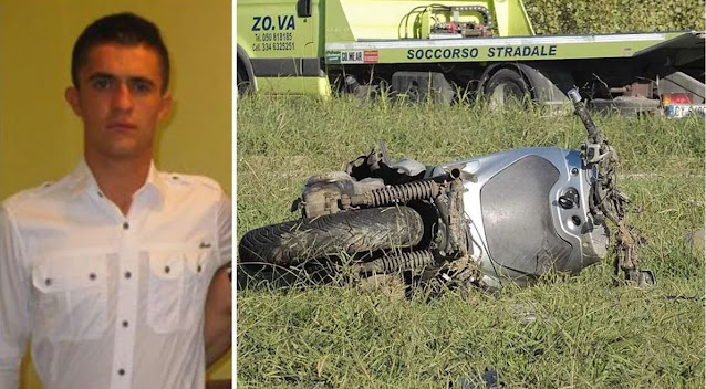 Il 29enne albanese ha perso la vita a Pisa, si è scontrato con una moto