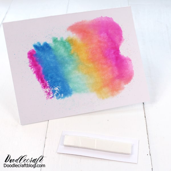 Begin by cutting a small piece of cardstock and hand letter the sentiment on the paper. Then, use the Tombow Foam Tape and add a strip to the back of the sentiment.