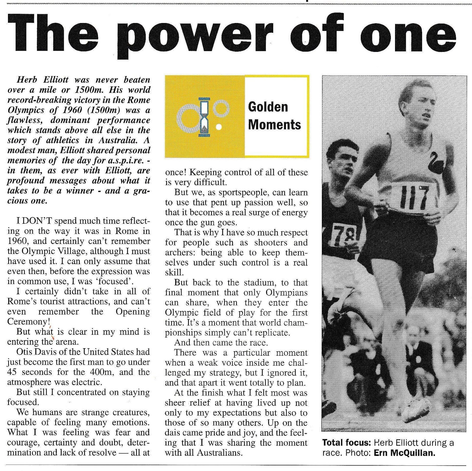 Herb Elliot Rome 1960 School of Running